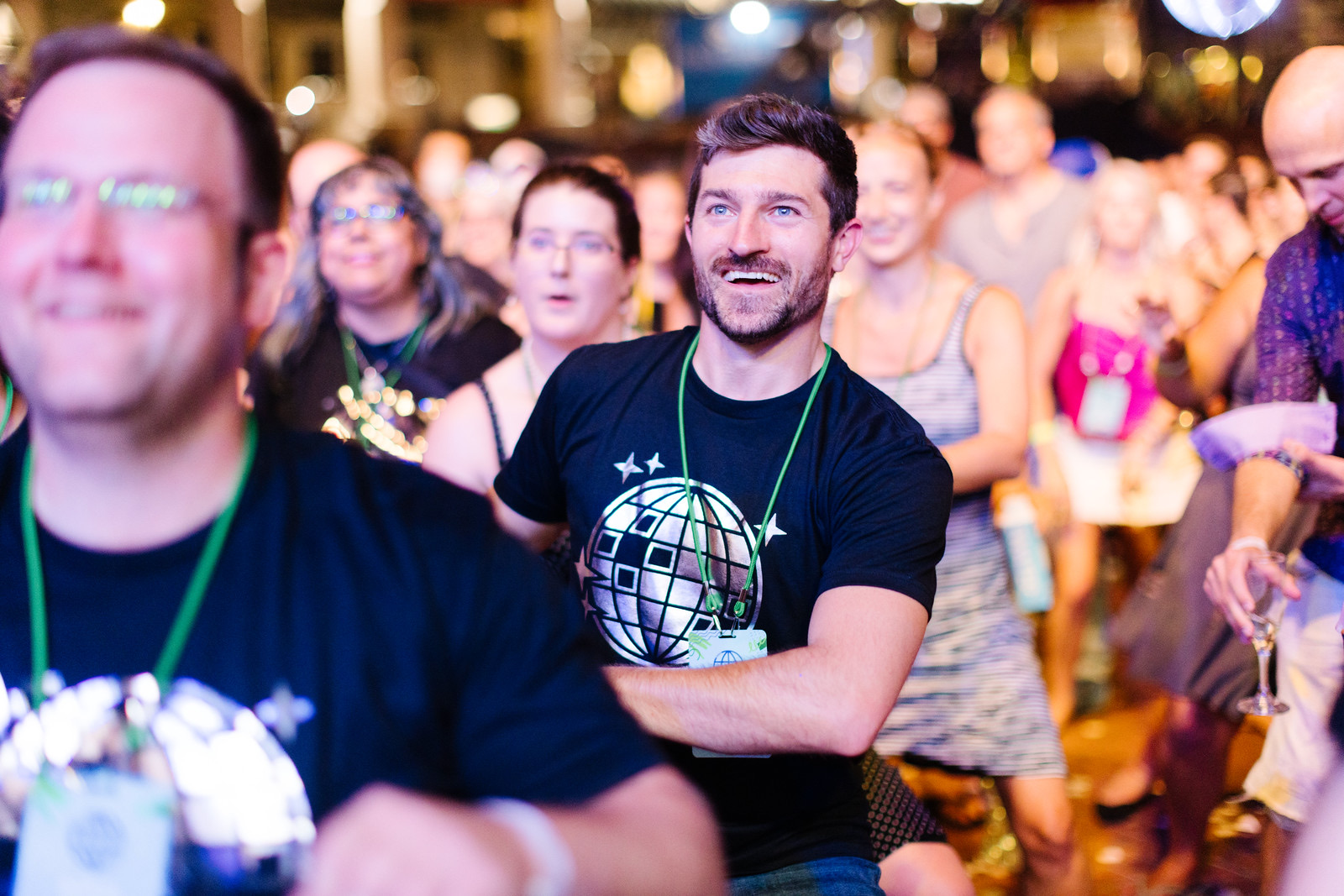 WDSX 2022 — the WDS globe shirt, the crowd, the smile.